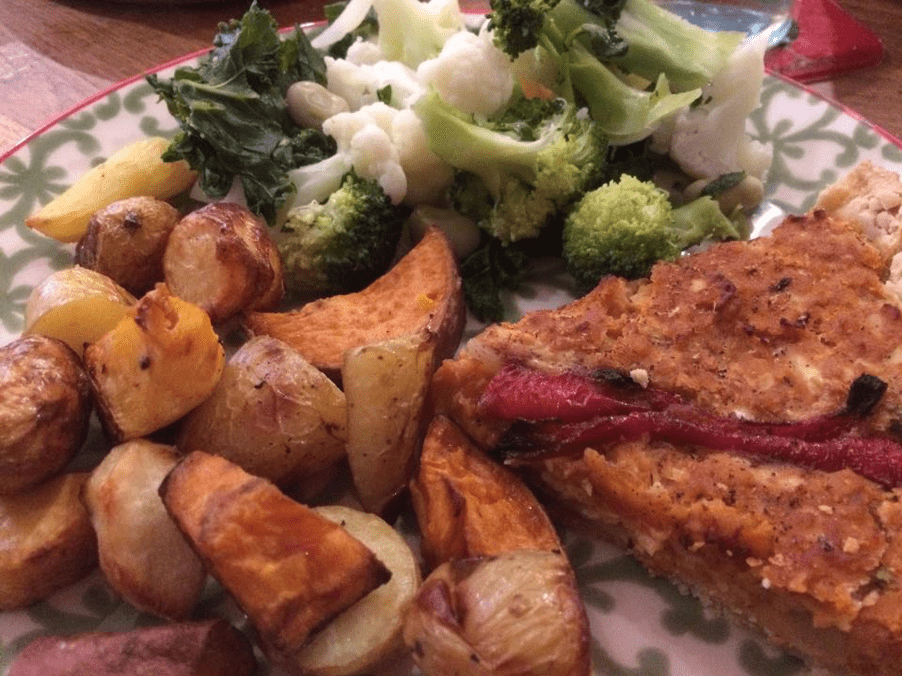 A homemade dinner from pantry cupboard leftovers