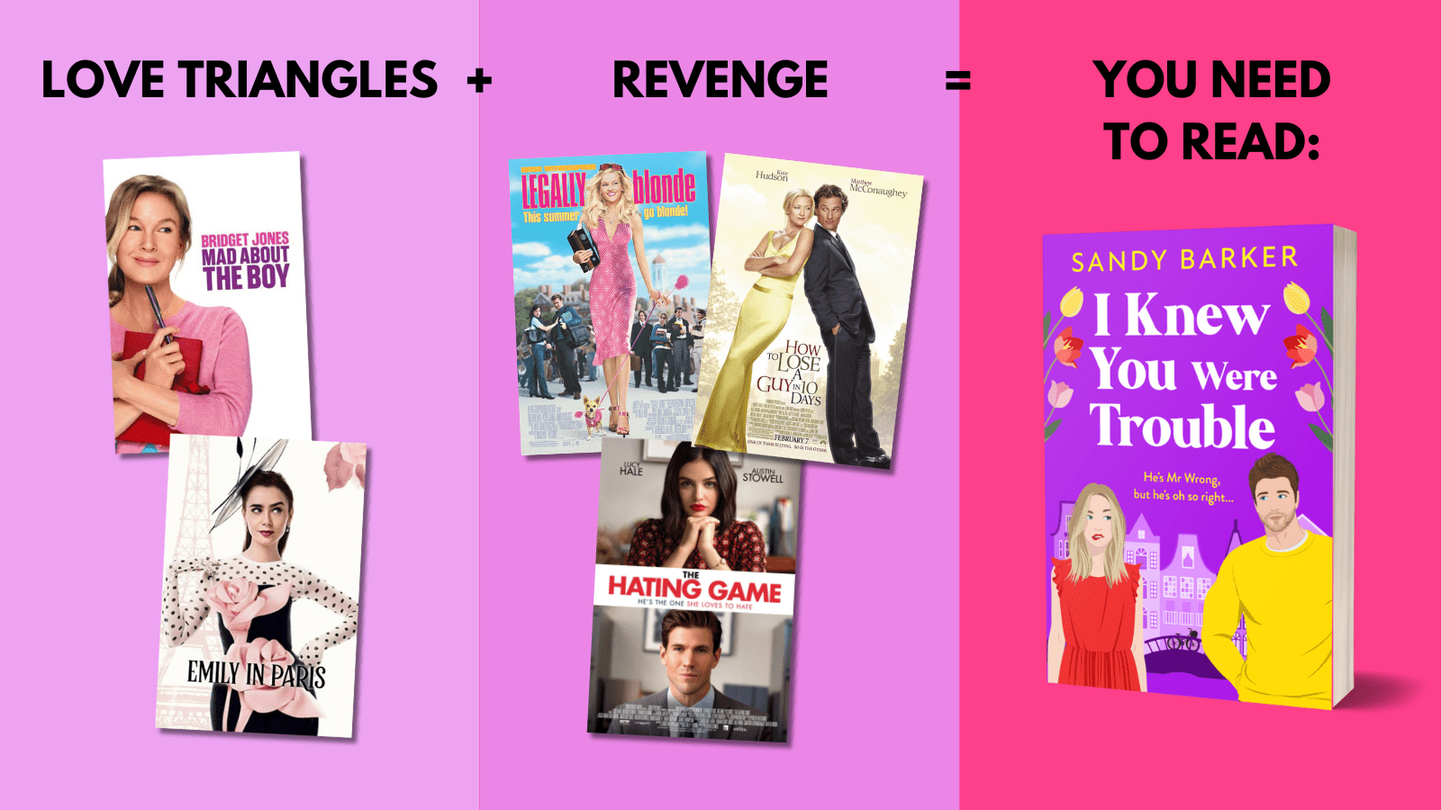 Sandy Barker’s rom-com recs: love triangles & revenge edition